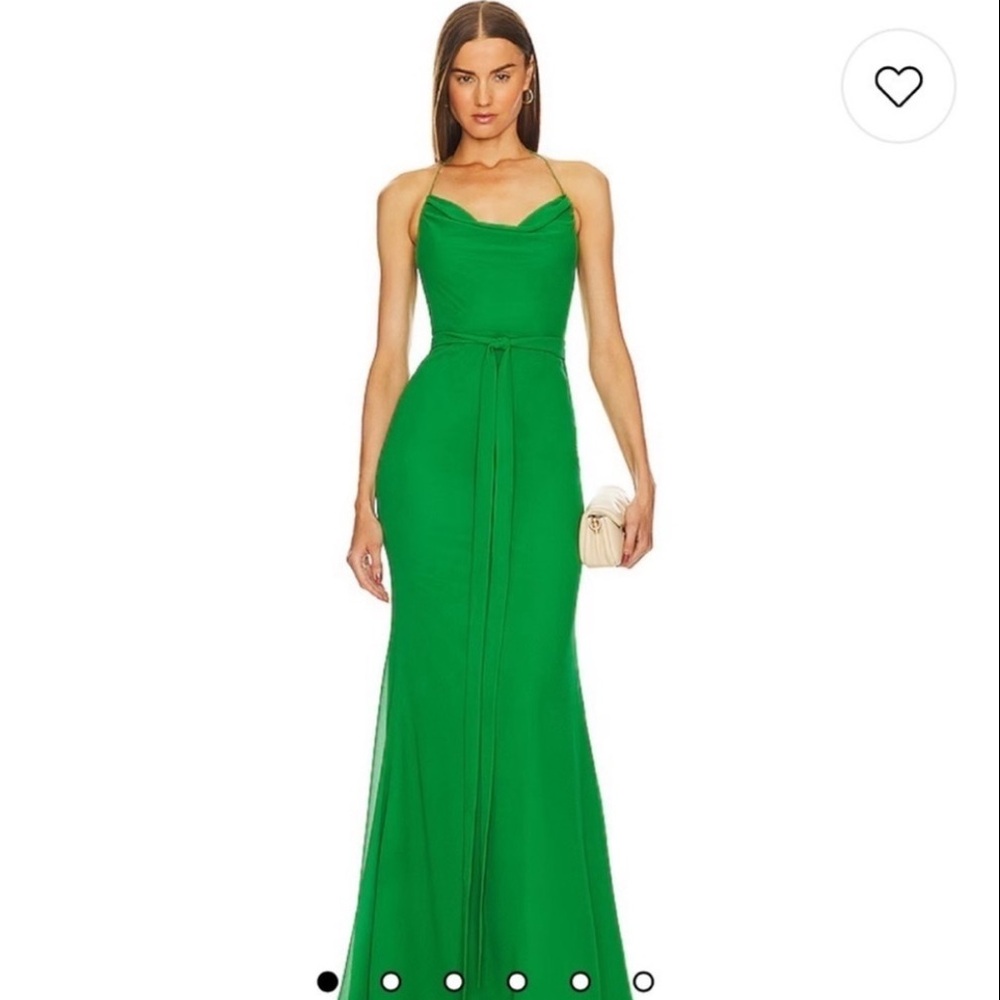 Michael Costello Lorie Gown Small Green Dress